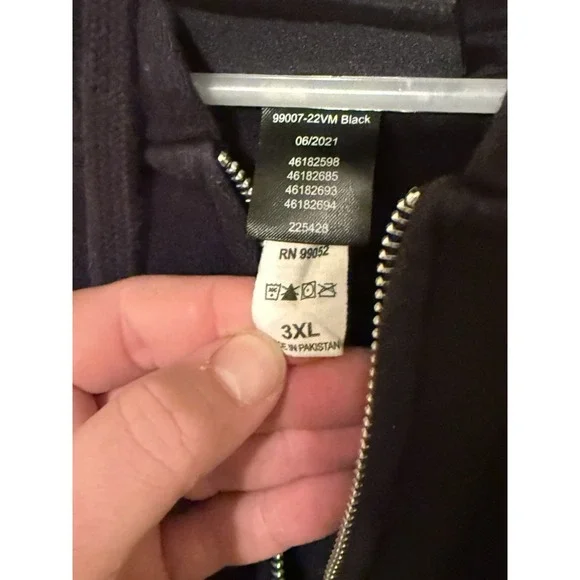 Harley Davidson Full Zip Up Hoodie Black Size 3XL - Picture 5 of 8